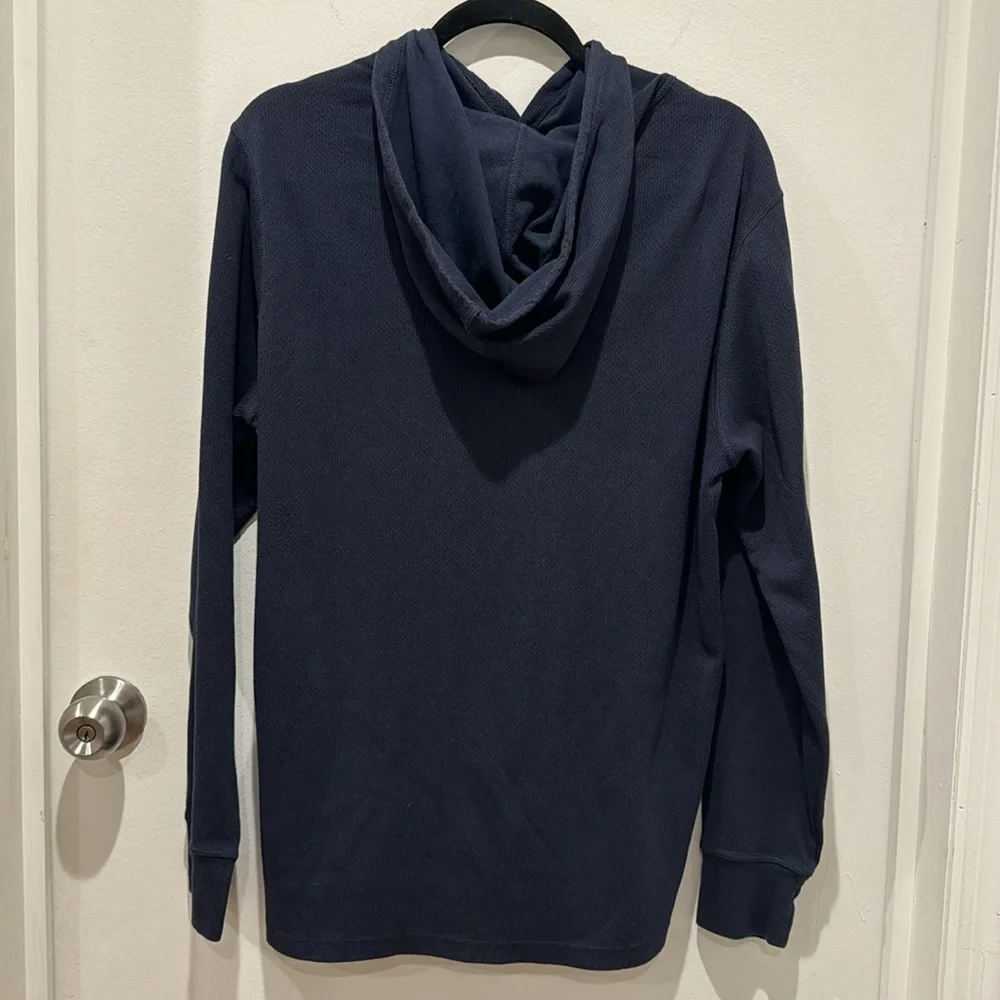 REI Navy blue waffle material navy blue pullover hoodie - Picture 3 of 4